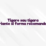 Tigare sau tigara variante si forma recomandata